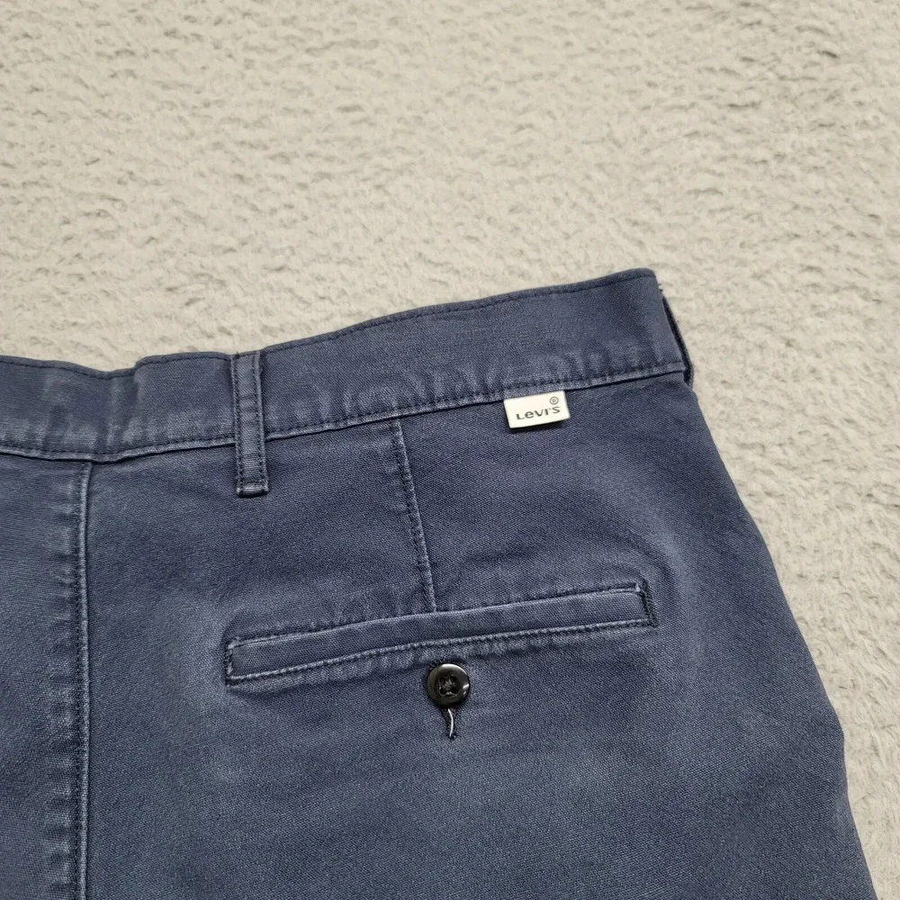 Levis Shorts Mens 34 Blue‎ Chino Outdoors Casual Skateboarding Flat Front